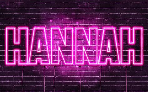 Download Wallpapers Hannah 4k Wallpapers With Names Female Names
