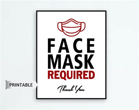 Face Mask Required Printable Sign Wear A Mask Sign Mask Must Etsy Canada