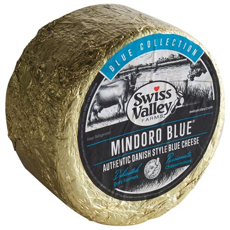 Swiss Valley Farms 6 Lb Mindoro Blue Authentic Danish Style Blue Cheese