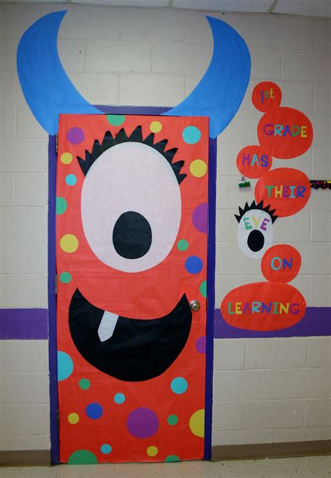 One Eyed Monster Halloween Classroom Decorations School Door Decorations Theme Halloween