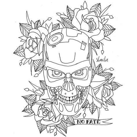 Terminator Skull Sbaibe Tattoo Design Book Movie Tattoos