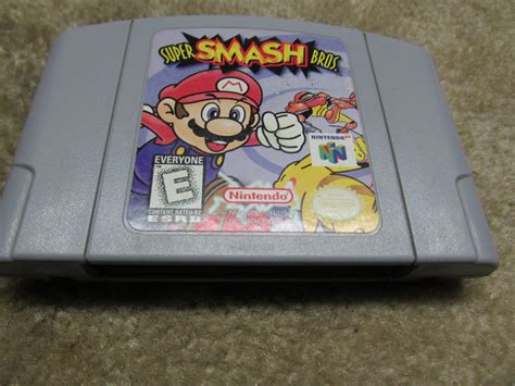 N64 Nintendo 64 Super Smash Bros Game Cartridge Cleaned Etsy Super