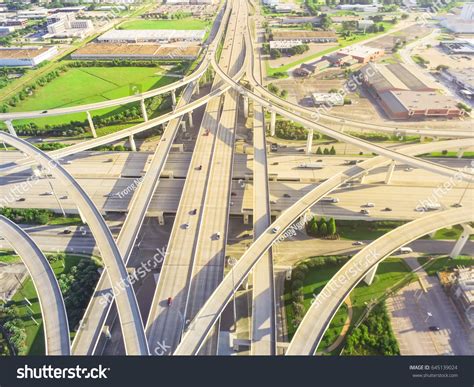 Aerial View Massive Highway Intersection Stack Stock Photo 645139024