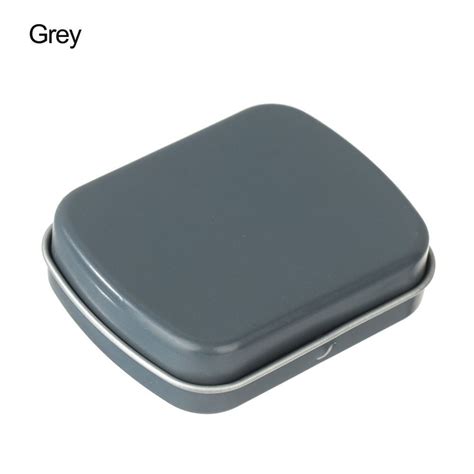 Mini Metal Hinged Tin Box Container Portable Small Storage Container