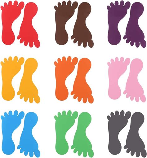 Nuobesty Footprint Sticker Self Adhesive Floor Decals For Kids Room