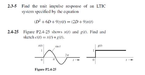 Solved 23 5 Find The Unit Impulse Response Of An Ltic