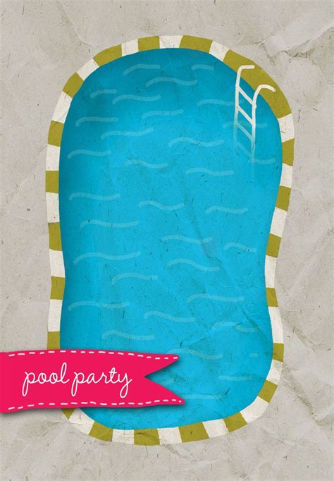 Pool party birthday party invitations printable or digital. A Pool - Free Printable Summer Party Invitation Template ...