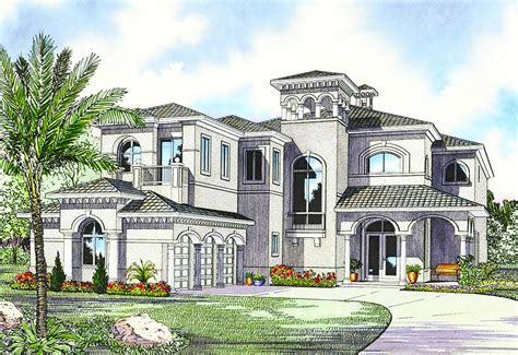 Blocks are collected in one file that are made in the drawing, both in plan and in profile. Luxury Mediterranean House Plan - 32058AA | Architectural ...