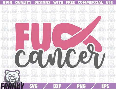 Fu Cancer Svg Cut File Dxf File Breast Cancer Svg Etsy