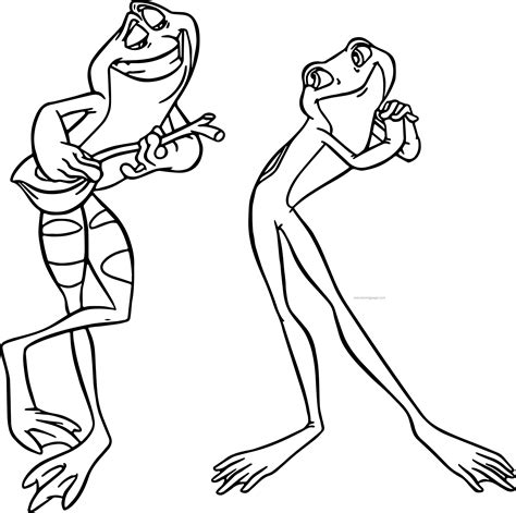 Tiana sitting on a suitcase pdf link. Disney The Princess And The Frog Couple Frogs Coloring ...