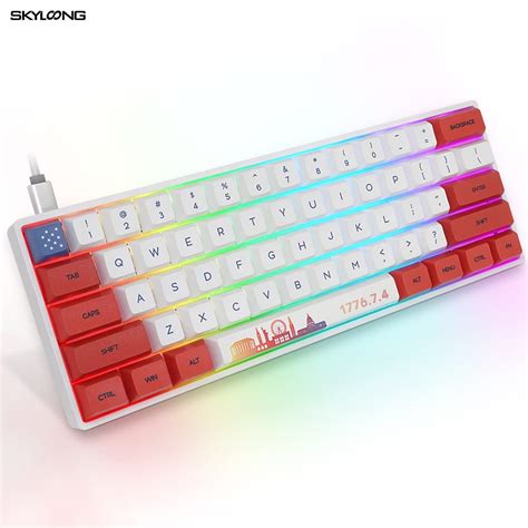 SKYLOONG Teclado Mecânico Interruptor óptico RGB 44 OFF