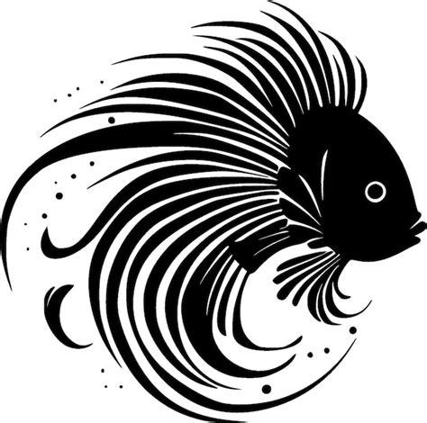 Premium Vector Fish Black And White Vector Illustration