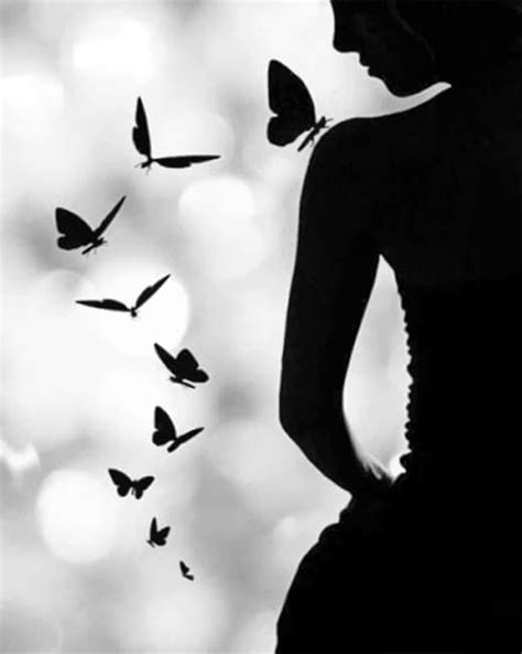Butterfly Woman Silhouette Women Paint By Number Painting By
