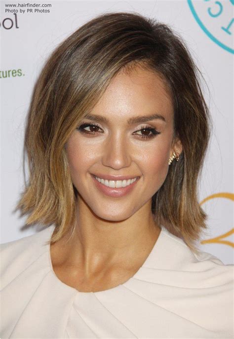 Jessica Alba Wearing Her Hair In A Bob With A Sun Kissed Ombre