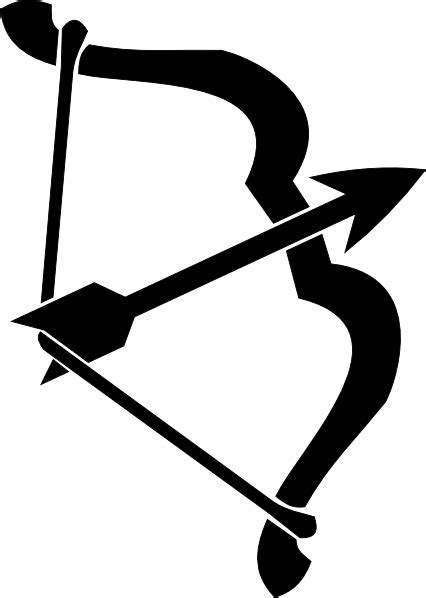 Bow And Arrow Black Clip Art At Vector Clip Art Online