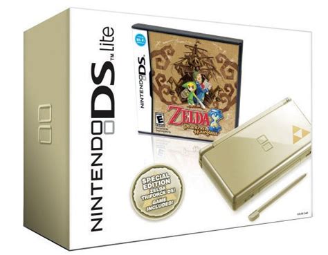 Nintendo Ds Lite Legend Of Zelda Phantom Hourglass Gold Handheld