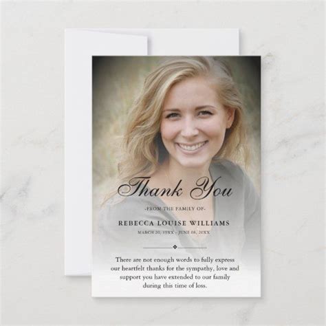 Sympathy Thank You Cards Funeral Thank You Cards Custom Thank You