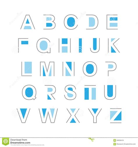 Set Of Abstract Alphabet Letters Stock Vector Illustration Of Note
