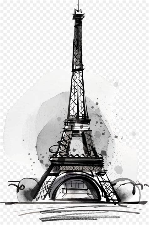 Eiffel Tower Drawing Illustration Black Drawing Eiffel Tower