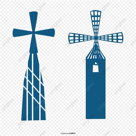 Tower Windmill Silhouette Vector, Silhouette Vector, Vector, Vector Windmill PNG and Vector with 