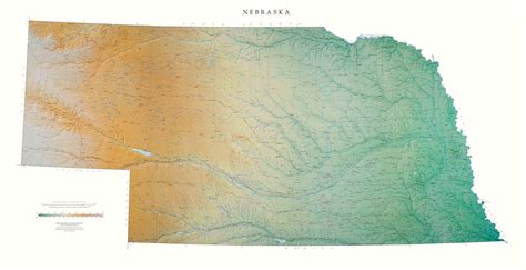 Nebraska Topo Wall Map By Outlook Maps Images And Photos Finder