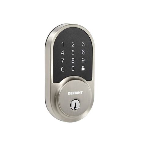 Defiant Round Satin Nickel Smart Wi Fi Deadbolt Powered By Hubspace