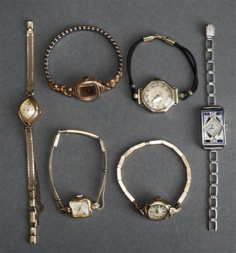 Lot Six Ladies Vintage Wristwatches