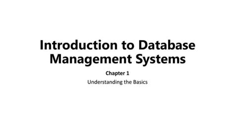 Introduction To Database Management Systemspptx