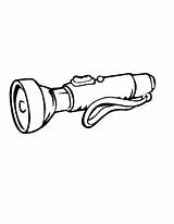 Flashlight Coloring Colouring Cliparts Torch Light Clipart Flashlights Camping Coloringpages101 Favorites Library Various sketch template