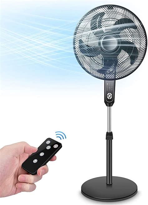 Pedestal Fan Oscillating Standing Fan With Remote Large