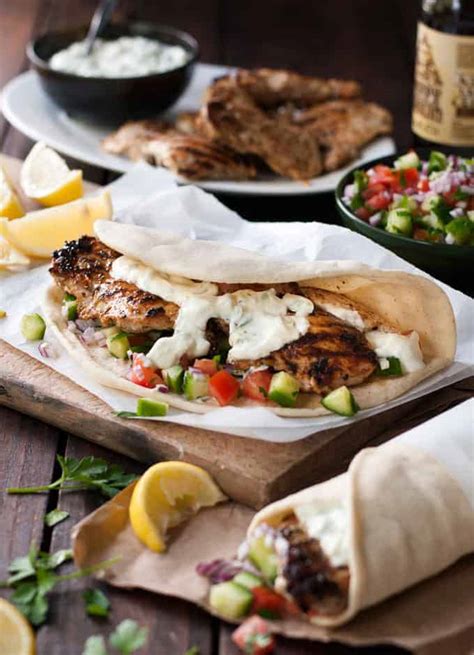 Greek Chicken Gyros With Tzatziki Recipetin Eats