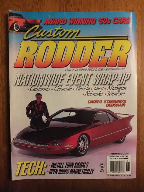 Custom Rodder Magazine Revue Automobile Janvier 1998 Rodder Darryl