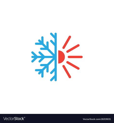 Hot And Cold Icon Graphic Design Template Vector Image