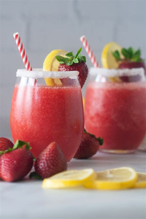 The Best Frozen Boozy Strawberry Lemonade Slushies Seasoned Sprinkles
