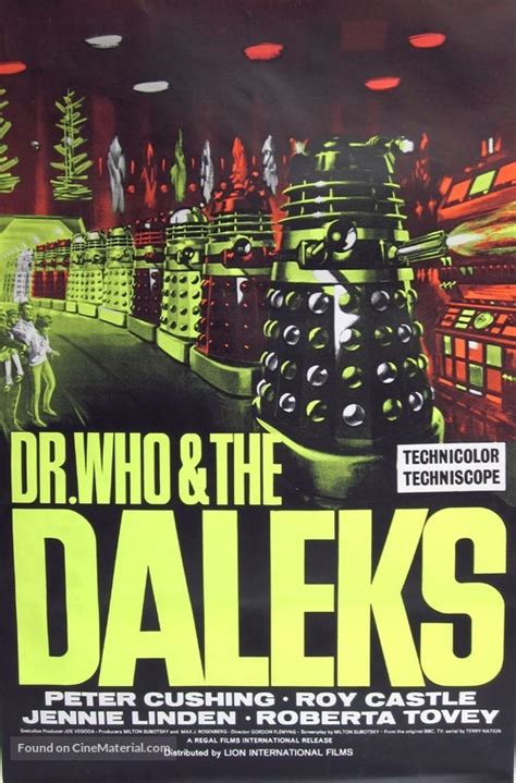 Dr Who And The Daleks 1965 British Movie Poster