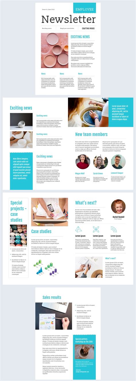 Check out our selection of 70+ newsletter examples. Editable Employee Newsletter Template - Flipsnack