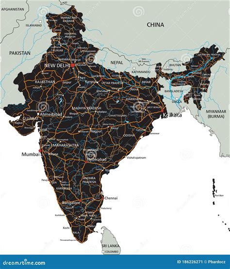 Road Map Of India Ezilon Maps India World Map India M