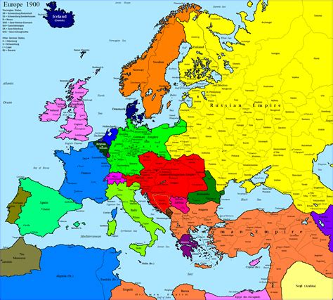 Europe in 1900 (19th Century, Europe) | Map, Europe map, Europe