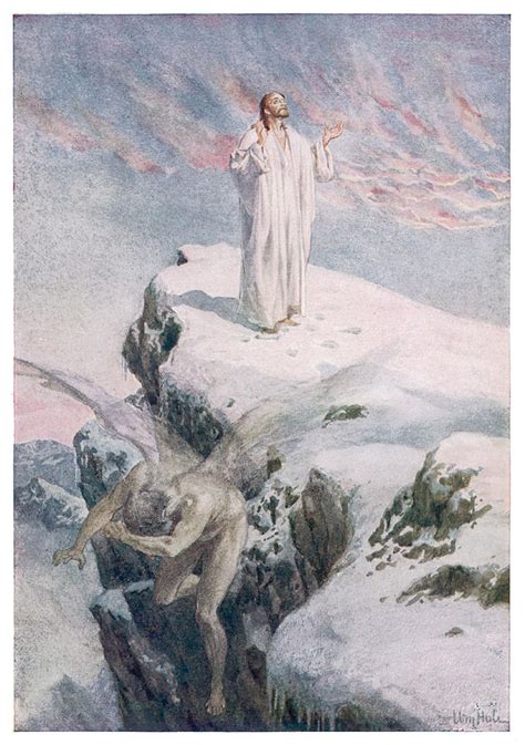 Jesus In The Wilderness Is Tempted Drawing By Mary Evans Picture Library