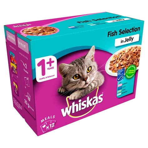 Iams cat food, wet food pouches. 48 x 100g Whiskas 1+ Adult Wet Cat Food Pouches Mixed Fish ...