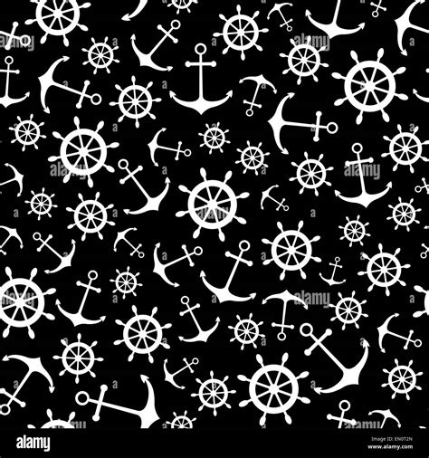 Seamless Nautical Pattern Stock Photo Alamy