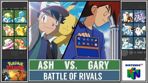 Ash Ketchum Vs Gary Oak Pokémon Stadium Kanto Rival Battle Youtube