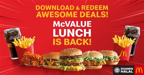 All coupons deals free shipping verified. McDonald's Malaysia McValue Lunch - Coupon Malaysia ...