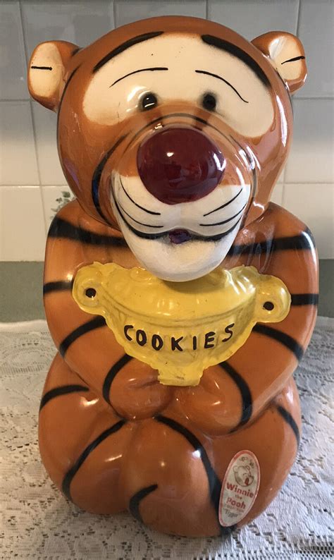 Amazing Vintage Walt Disney Signed Tigger Cookie Jar With Original Sticker Ebay