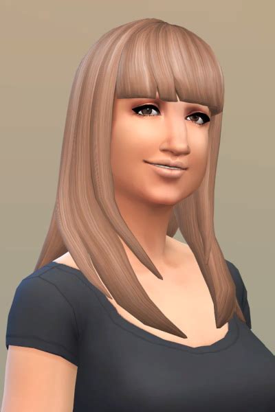 Vicarious Living Long Straight Bangs Hairstyle Retextured In 45 Colors