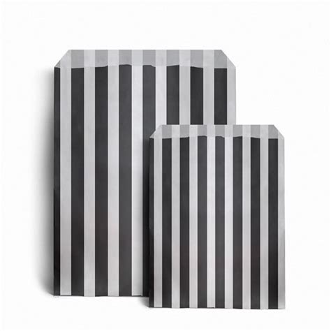 Black Candy Stripe Paper Bags Paper Bag Supplier Packaging Direct