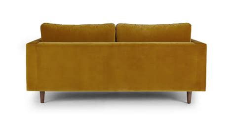 72 Yarrow Gold 25 Seater Velvet Sofa Sven Article