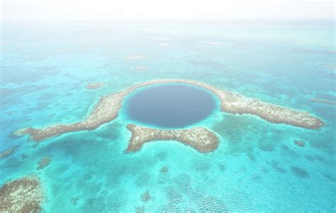 Exploring The Great Blue Hole From Above Travel Belize