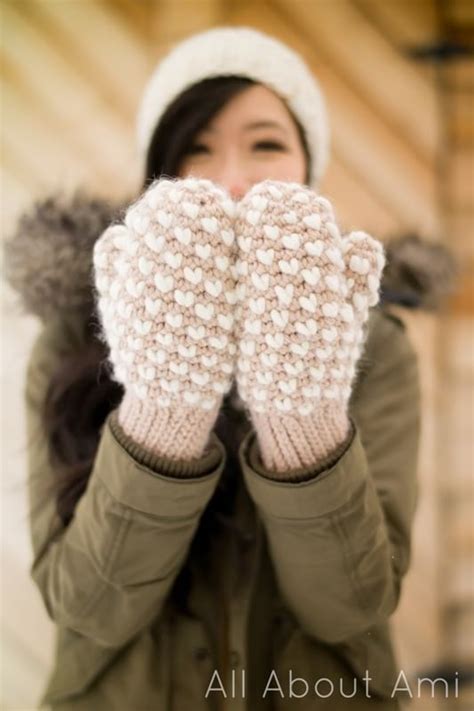 Pattern Bulky Crochet Thrummed Mittens All About Ami