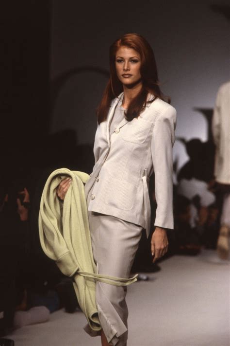 Angie Everhart Fashion Show Ready To Wear Lab Coat Spring Summer Leather Jacket Model